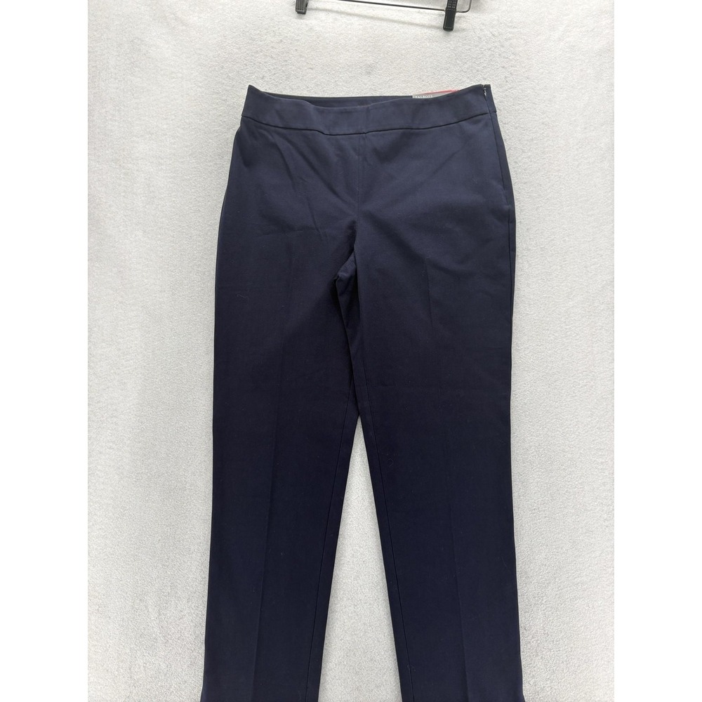 Talbots Chatham Ankle Curvy Pants Womens 10 Blue Twill Slim Leg Stretch Work NWT